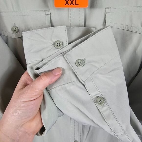 Eddie Bauer Departure 2.0 Long Sleeve Button Up Shirt XXL Stretchy Pastel Hiking - Picture 4 of 11